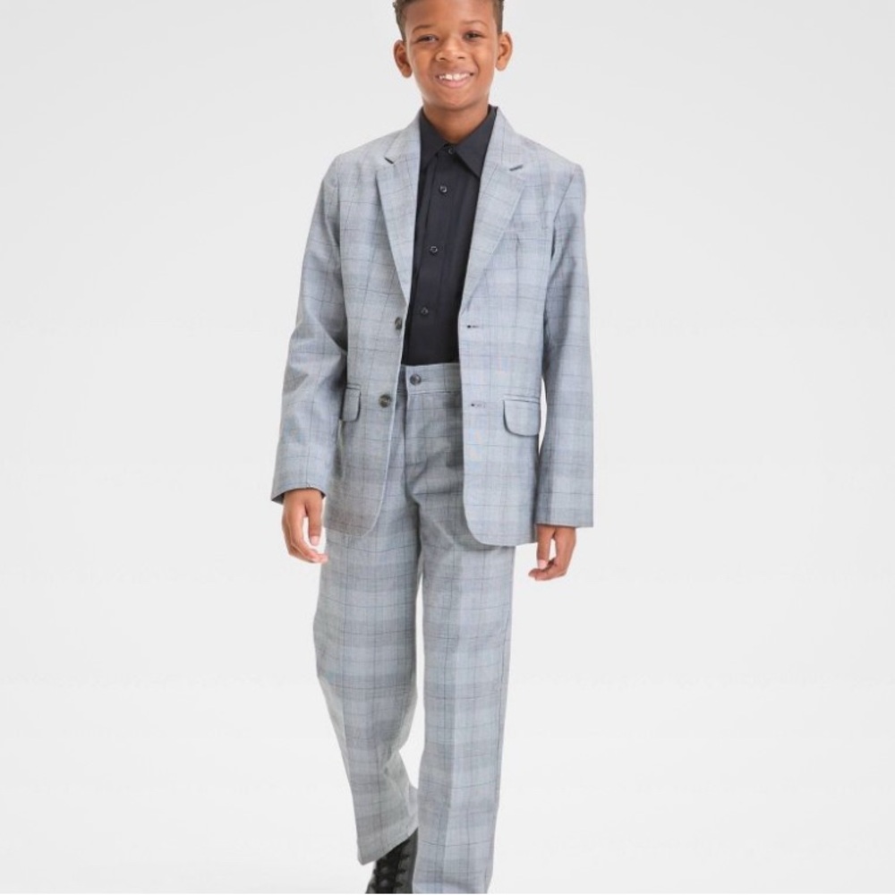 Cat & Jack Gray Plaid Blazer